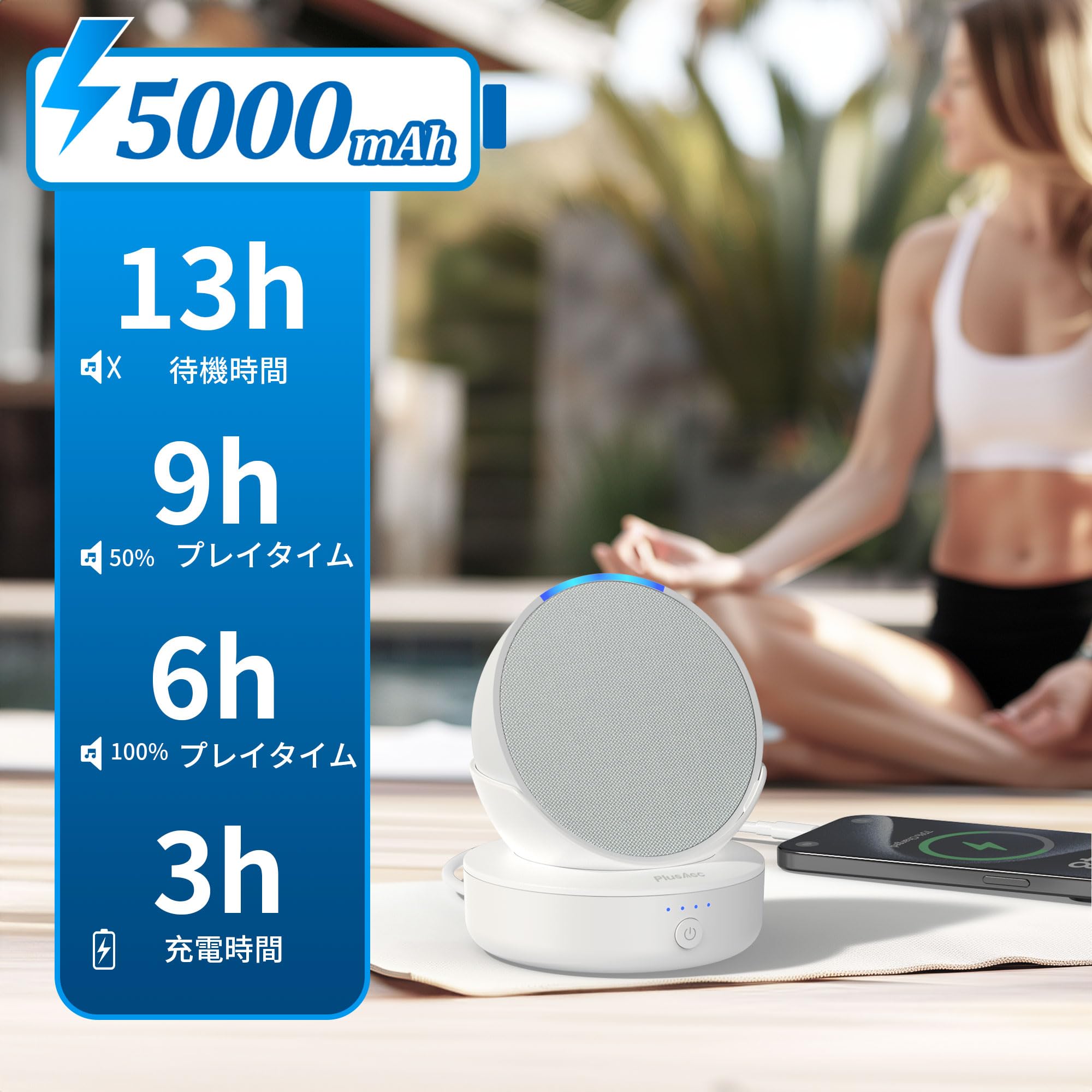 Amazon | Ech0 Pop バッテリー －Ech0 Pop バッテリーベース USB-C/USB